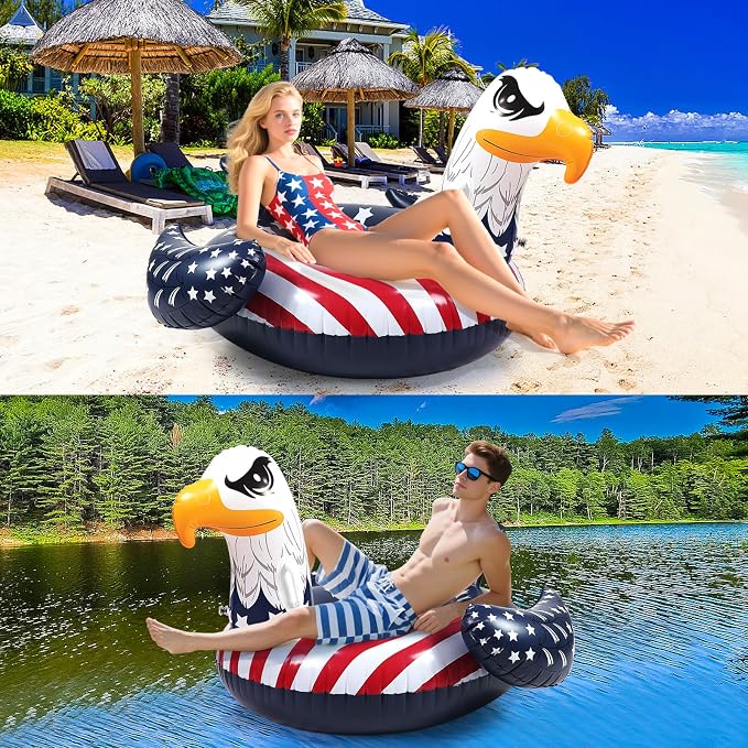 Patriotic American Flag Eagle Pool Float